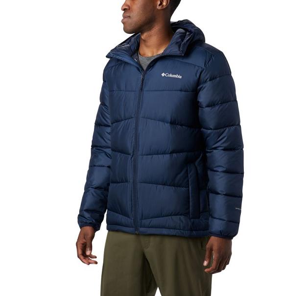 Columbia Fivemile Butte Hooded Jacket Navy For Men's NZ41920 New Zealand